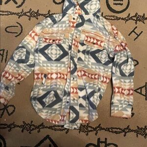 Geometric Patterned Button-Up Shirt